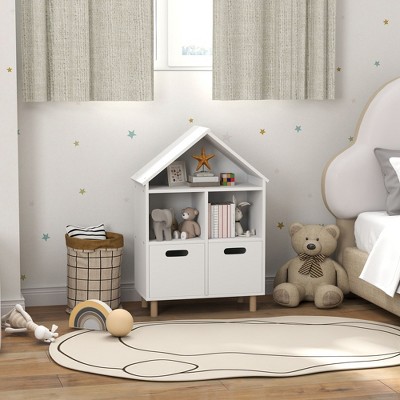 NicBex Kids 5-Shelf Bookcase with Storage Drawer Montessori Toy Organizer Playroom Storage System with Anti-Tip Anchors