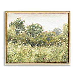 Stupell Industries Vintage Trees And Fields Floating Frame Canvas Art - 1 of 4