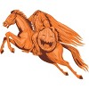 Boy's Design By Humans Headless Horseman Pumpkin Head Drawing By patrimonio T-Shirt - 2 of 3