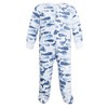 Hudson Baby Infant Boys Fleece Sleep and Play, Cute Whales - 3 of 4