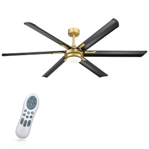 ZACHOVO 72inch LED Ceiling Fan with Remote,6-Speed Reversible DC Motor, Adjustable Light Color, 6-Blade Design - 1 of 4