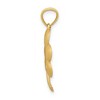 Black Bow Jewelry 14k Yellow Gold Satin & Diamond Cut Shamrock Pendant, 19mm (3/4 inch) - 2 of 4