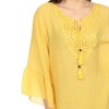 Women's Sheer Crochet Knee Length Cover Up Dress - White Mark - 4 of 4