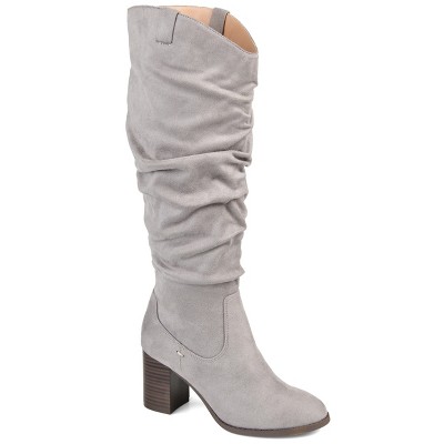 extra wide calf boots gray