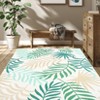 Area Rug Modern Machine Washable Rugs Non Slip Non Shedding Rug Tropics Palm Leaves Low Pile Stain Resistant Foldable Carpet for Bedroom Living Room - 4 of 4