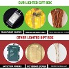 Set of 3 Christmas Lighted Gift Boxes, Pre-lit 60 LED Light Up Present Boxes Ornament Warm White Tinsel Boxes Decoration - 3 of 4