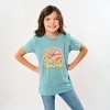 Aloha Christmas Surfing Santa - Youth Short Sleeve Graphic T-Shirt - 3 of 4