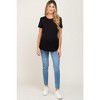 PinkBlush Black Basic Crew Neck Maternity Tee - 4 of 4