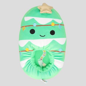 Squishmallows Kids' Christmas Tree Slide Slippers - Green - 1 of 4