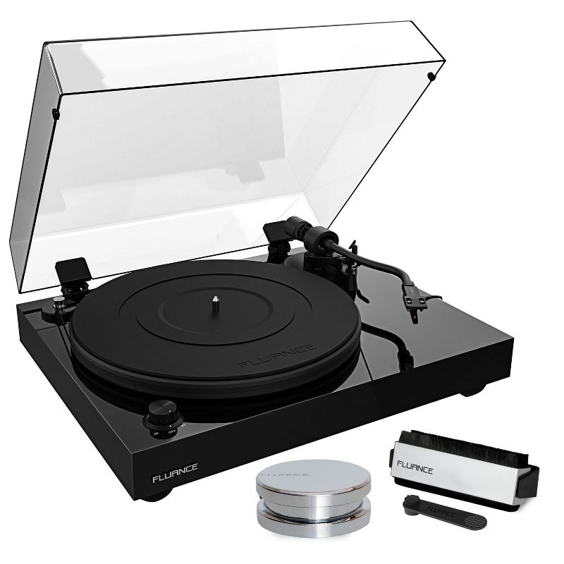 Fluance RT82 Reference Vinyl Turntable Record Player with Record Weight and Vinyl Cleaning Kit, 1 of 10