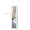 Tangkula Wall Door Mounted Mirrored Jewelry Cabinet Standing Vanity Storage Box - 4 of 4
