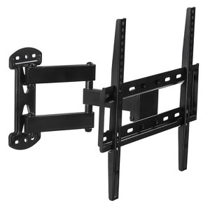 Mount-It! Full Motion TV Wall Mount Corner Bracket, Extending Arm Articulating, Swivel, Tilt Fits 32 - 50 Inch TVs, 66 Lbs Capacity, Black - 1 of 4