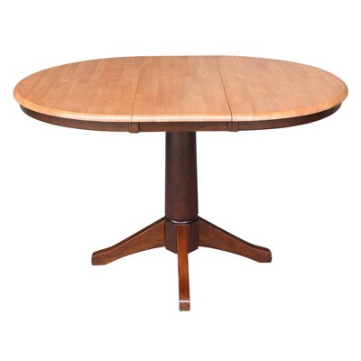 36" Magnolia Round Top Dining Table with 12" Leaf - International Concepts