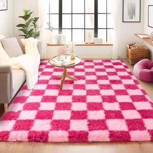 Area Rugs for Living Room Bedroom, Non-Slip Fluffy Soft Shag Carpet for Kids Home Dorm Decor - 1 of 4