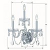 Crystorama Lighting Traditional Crystal 3 - Light Sconce in  Polished Chrome - 3 of 4