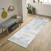 LunaLulinlk Sleek Lines Multi 5 ft. 3 in. x 7 ft. Area Rug White Polyester - 3 of 4
