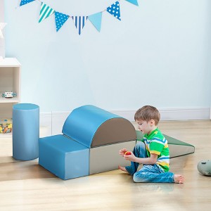 Angel Sar 5 Piece Soft Foam Climbing Set for Toddlers, Colorful Crawl & Climb Activity Gym with Ramp for Indoor Play, Ages 1-3 - 1 of 4