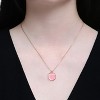 Guili 18K Rose Plated Children's Medallion Pendant Necklace Featuring Pink Heart Enamel, Adding Sweet and Playful Charm to Any Outfit - 3 of 3