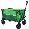 Anybear Heavy Duty Folding Wagon Cart Picnic Mat 480lbs Green Garden Cart - 2 of 4