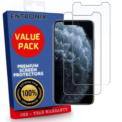 Entronix Clear Screen Protector Compatible with iPhone 11 Pro Max - 2-Piece Combo