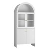 Dolonm 30.7 in.Modern Dome Cabinet with LED Lighting - MDF Storage Shelf, Space-Saving Design for Living Room, Bedroom, Office - 2 of 4