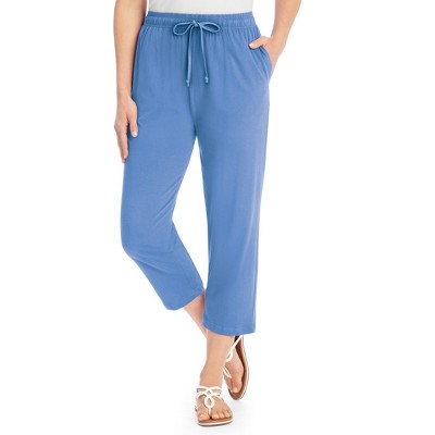 Collections Etc Comfortable Side Pocket Cotton Knit Capris Xx-large ...