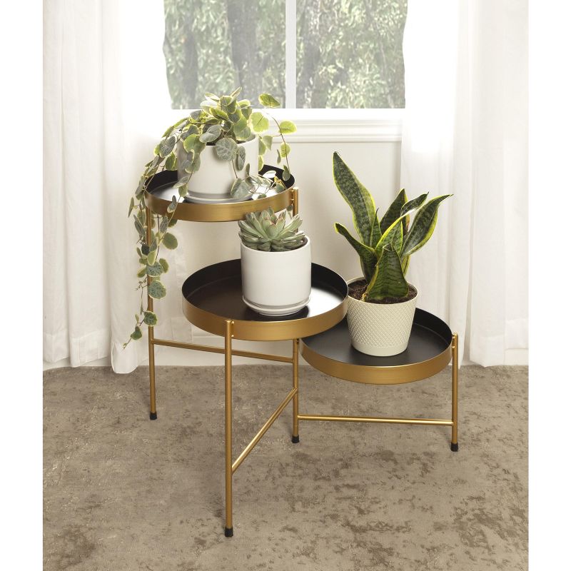 Kate and Laurel Finn Tiered Metal Plant Stand, 6 of 8