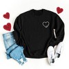 Simply Sage Market Women's Graphic Sweatshirt Embroidered Love Cursive Heart - White - 3 of 4