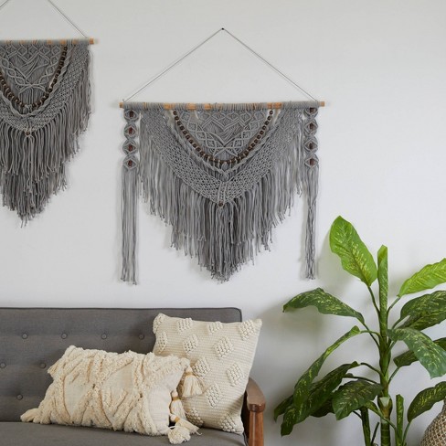 Macrame Wall Hanging with tassels- Petite, Threadzbar