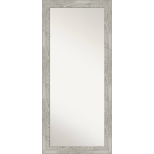30" x 66" Dove Graywash Framed Full Length Floor/Leaner Mirror - Amanti Art: Rustic Wood Frame, Wall Mountable - 1 of 4