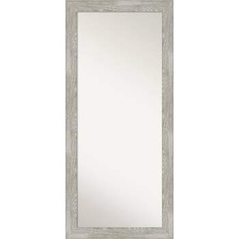30" x 66" Dove Graywash Framed Full Length Floor/Leaner Mirror - Amanti Art