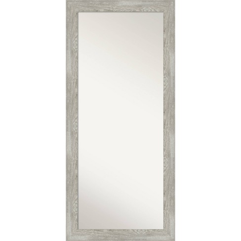 30" x 66" Dove Graywash Framed Full Length Floor/Leaner Mirror - Amanti Art - image 1 of 4