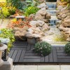 Gulches Interlocking Deck Tiles, Pack of 11 Outdoor Flooring Patio Tiles, All Weather for Porch, Balcony, Backyard for a New Classic Look, Grey - 2 of 4