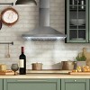 Cosmo COS-63175 30 in. Vista Collection 380 CFM Ducted Wall Mount Range Hood, Button Controls, LED Lights, Stainless Steel - 2 of 4