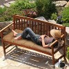 Bench Seat Cushion For Indoor Outdoor Furniture Non Slip Long Chair Cushion with Ties Strap Waterproof Swing Cushion - 2 of 4