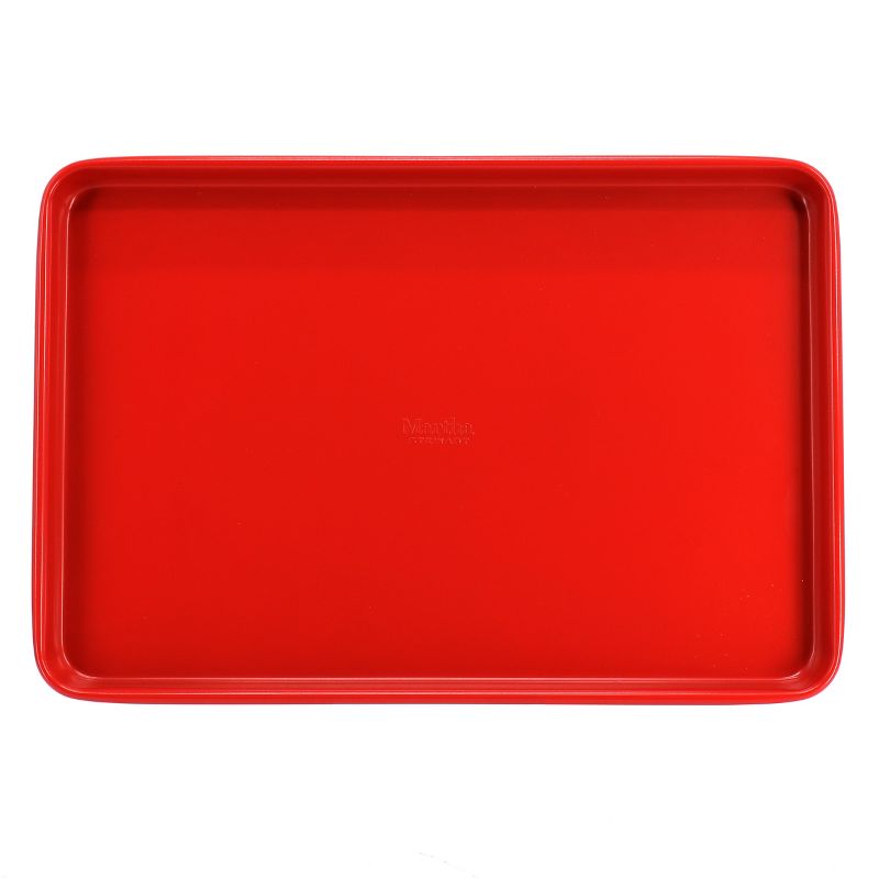 Martha Stewart 6 Piece Carbon Steel Bakeware and Cookie Cutter Set in Red, 2 of 7