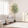 Artificial Olive Tree Tall Faux Potted Olive Plant, Fake Olive Tree  and Fruits Artificial Tree - 2 of 4