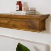 Barton 60" Floating Vintage Wood Fireplace Mantel Wall Shelf Beam, Vintage Ash - 4 of 4