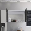 GlasFlength Decorative Storage Cabinets Accent Storage Cabinet Wall Cabinet Wall Storage Shelf With 2 Door for Room, Black, 12.6"*39.3"*19.3" - 2 of 4