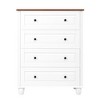 NicBex Modern Tall Dresser with Drawers,Storage Cabinet with Metal Handles, Wood Dressers for Bedroom,Entryway,Living Room Furniture,Ivory White - 2 of 4