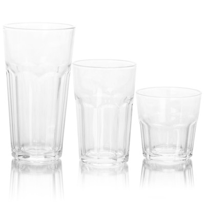 12pc Glass Cranston Double Old Fashion And Cooler Glasses Set