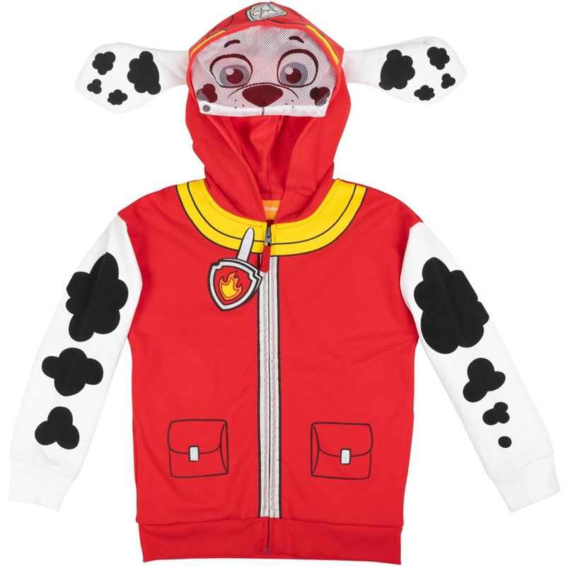 Paw Patrol Rubble Chase Skye Fleece Zip Up Pullover Hoodie Toddler to Little Kid, 3 of 9