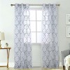RT Designers Collection Kimberly Embroidery Doily Grommet Sheer Curtain Panel Pair Wedgewood - 2 of 4