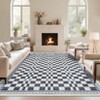 Modern Washable Area Rug for Living Room, Foldable Geometric Throw Carpet with Non Slip Backing, Low Pile Stain Resistant Floor Cover - 2 of 4