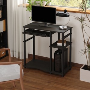 HOMLUX 31" Computer Desk with Storage Shelf & Sliding Keyboard Tray & Power Strip Holder - 1 of 4