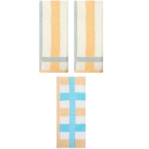 REGALWOVEN 3 Pack Striped Cotton Bathroom Decorative Hand Towels 13" x 29" - 1 of 4