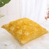 PiccoCasa 3D Satin Rose Floral Shells Art Cushion Throw Pillow Cover for Bed Sofa 1 Pc - 3 of 4