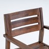 PAGED Outdoor Dining Chairs Set of 2 Wood Frame Patio Chairs with Slatted Seat for Poolside, Garden, Backyard - 3 of 4