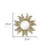 HomeRoots 37" Gold Abstract Sunburst Iron Framed Accent Mirror - 3 of 4