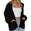 Womens Sweater Knit Cardigan with Pockets Open Front Cable Knit Sweater Chunky Thick Sweater Cardigan for Winter Comfy Knitwear - 3 of 4